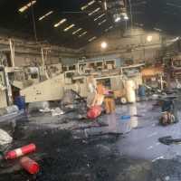 Fire guts Rubber Warehouse and Factory in Tema; firefighter sustain injuries